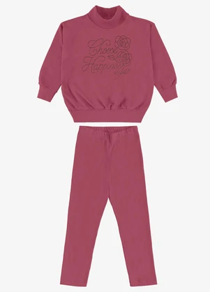 Rovi Kids - Conjunto Blusão com Legging Vermelho - ROVI KIDS