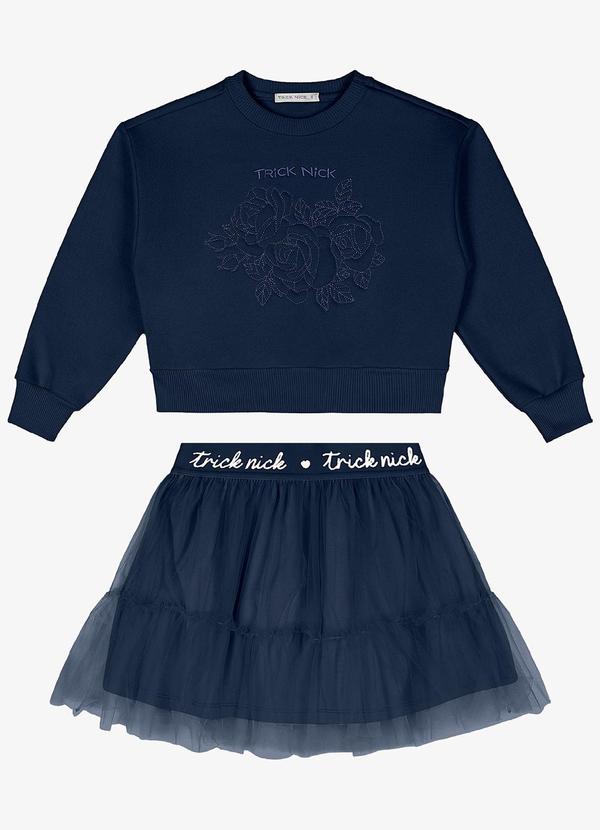 Trick Nick - Conjunto Blusão com Saia Azul