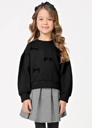 Trick Nick - Conjunto Blusão com Saia Feminino Preto - TRICK NICK