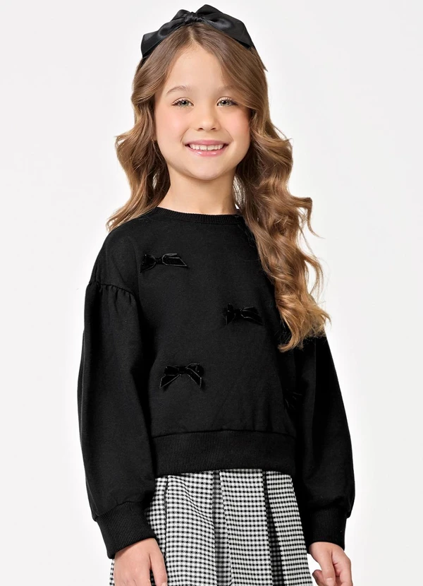 Trick Nick - Conjunto Blusão com Saia Feminino Preto 4