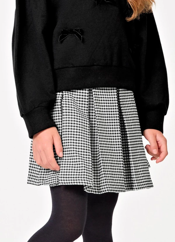 Trick Nick - Conjunto Blusão com Saia Feminino Preto 5