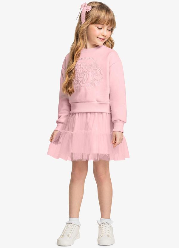 Trick Nick - Conjunto Blusão com Saia Rosa