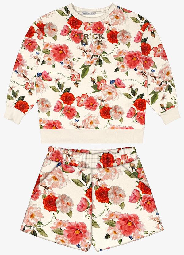 Trick Nick - Conjunto Blusão com Shorts Bege