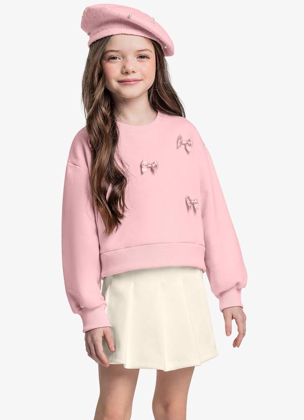 Trick Nick - Conjunto Blusão com Shorts Saia Rosa