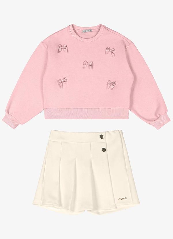 Trick Nick - Conjunto Blusão com Shorts Saia Rosa 6