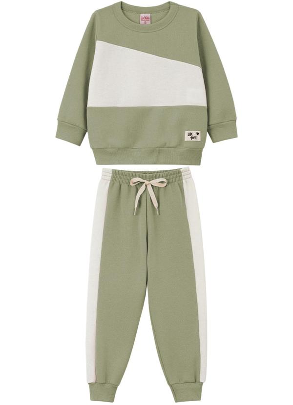 Lik Kids - Conjunto Blusão e Calça 2 Cabos Verde