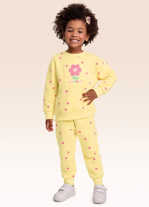 Fakini Kids - Conjunto Blusão e Calça Amarelo - FAKINI KIDS