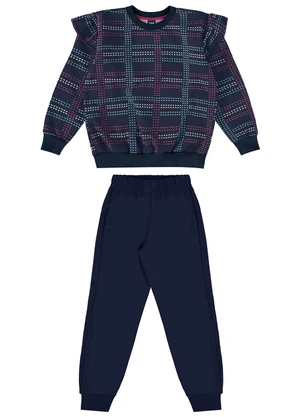 Bee Loop - Conjunto Blusão e Calça Azul - BEE LOOP