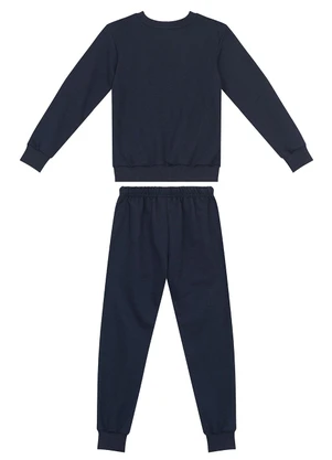 Guloseima - Conjunto Blusão e Calça Bebê Menina Azul - GULOSEIMA
