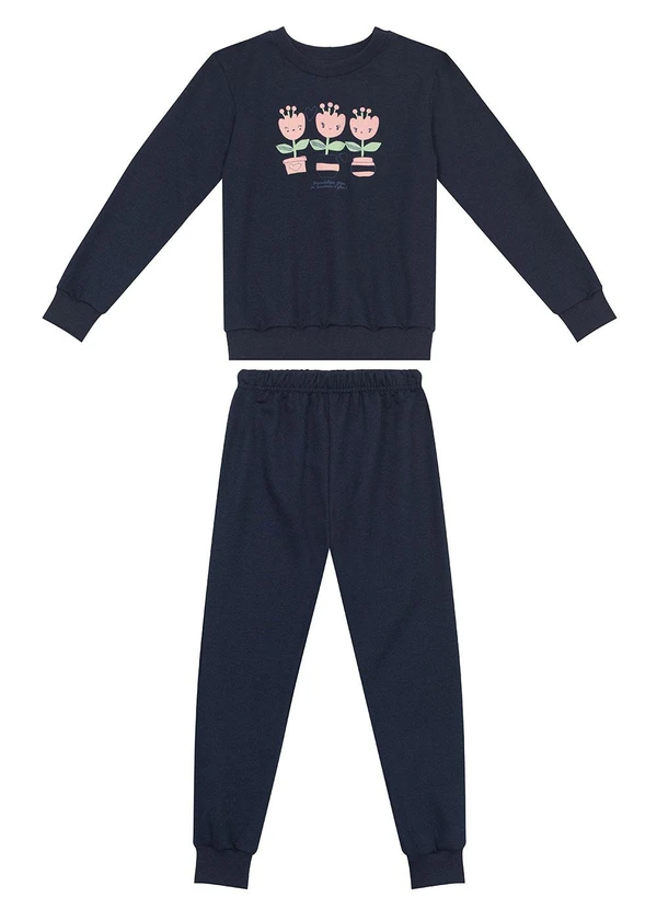 Guloseima - Conjunto Blusão e Calça Bebê Menina Azul