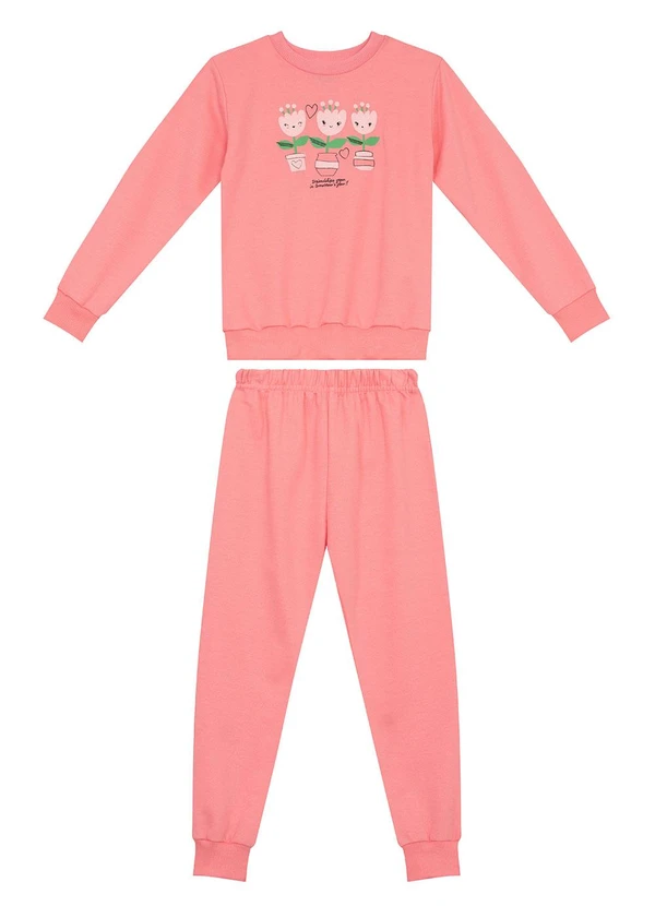 Guloseima - Conjunto Blusão e Calça Bebê Menina Rosa