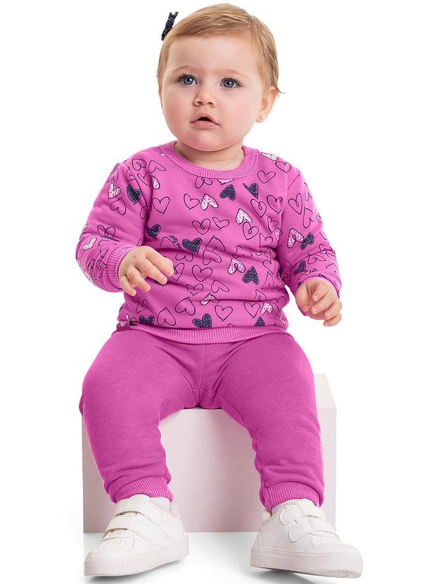 Bee Loop - Conjunto Blusão e Calça Bebê Menina Roxo