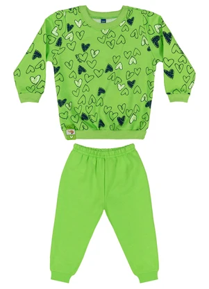 Bee Loop - Conjunto Blusão e Calça Bebê Menina Verde - BEE LOOP