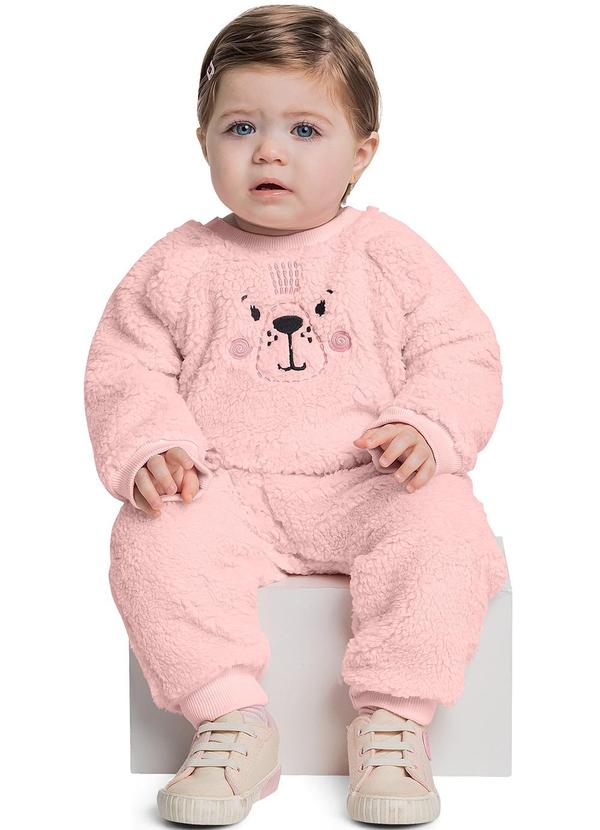 Quimby - Conjunto Blusão e Calça Bebê Rosa