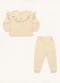 Fakini Kids - Conjunto Blusão e Calça Rosa - variação: Bege