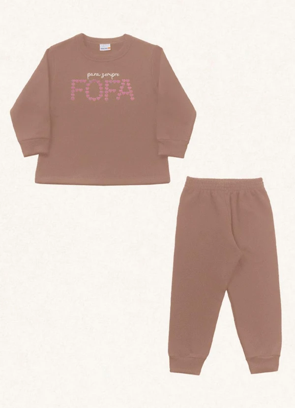 Fakini Kids - Conjunto Blusão e Calça Bege