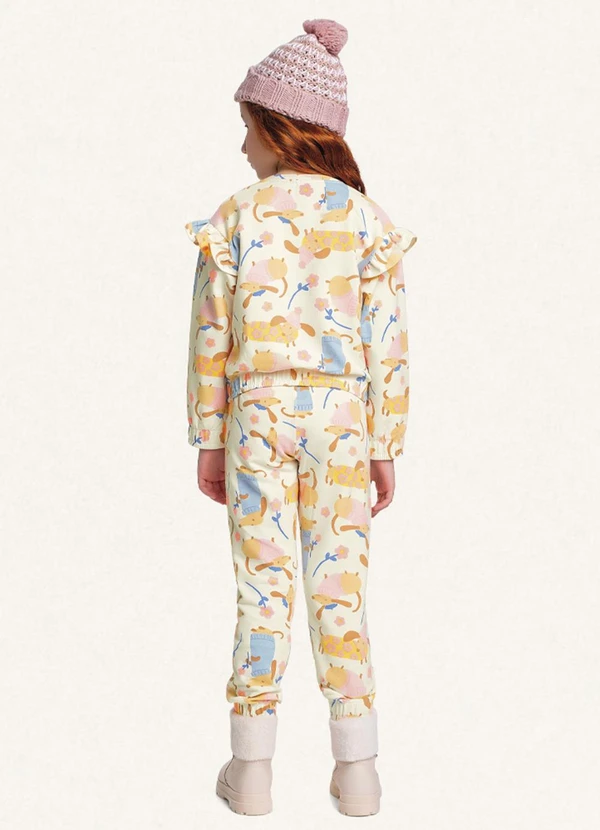 Fakini Kids - Conjunto Blusão e Calça Bege 2