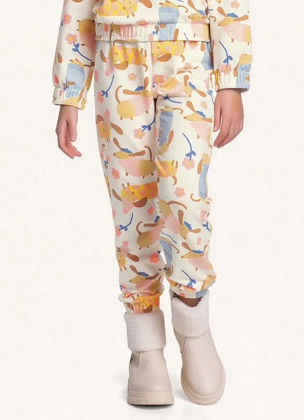 Fakini Kids - Conjunto Blusão e Calça Bege 4