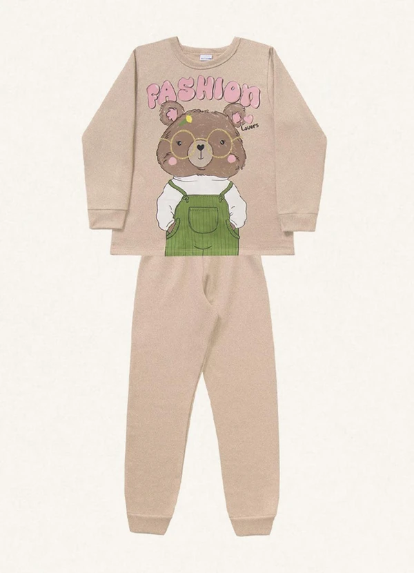 Fakini Kids - Conjunto Blusão e Calça Bege 5