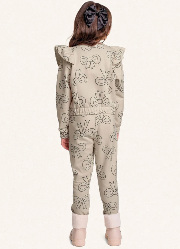 Fakini Kids - Conjunto Blusão e Calça Bege 2