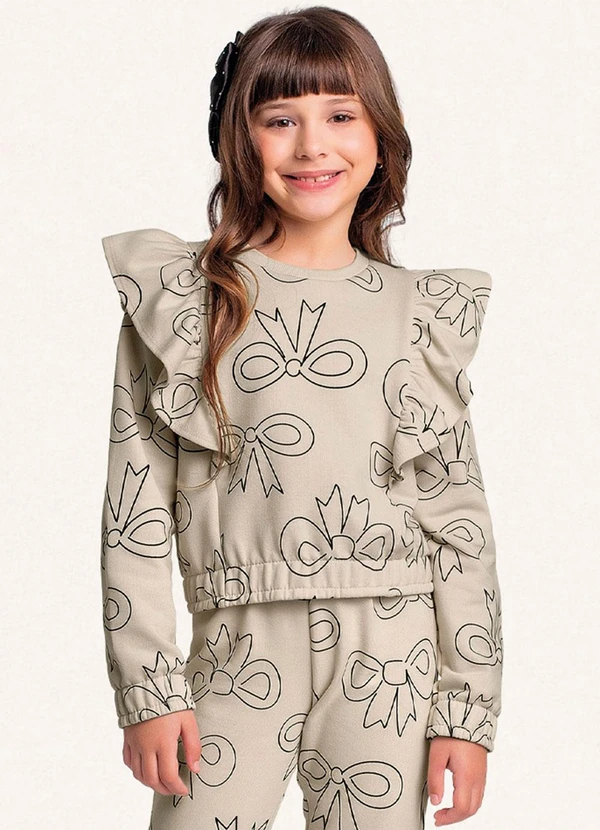 Fakini Kids - Conjunto Blusão e Calça Bege 3