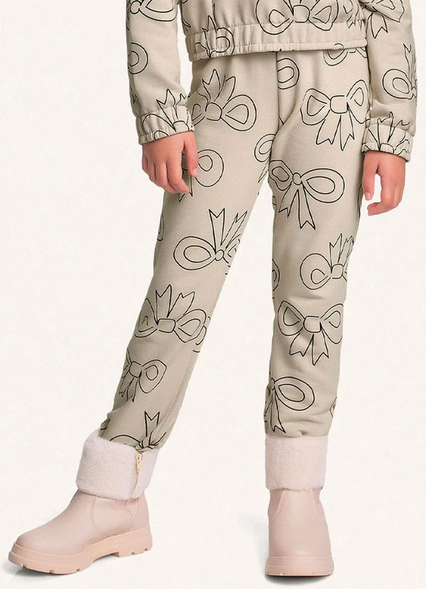 Fakini Kids - Conjunto Blusão e Calça Bege 4