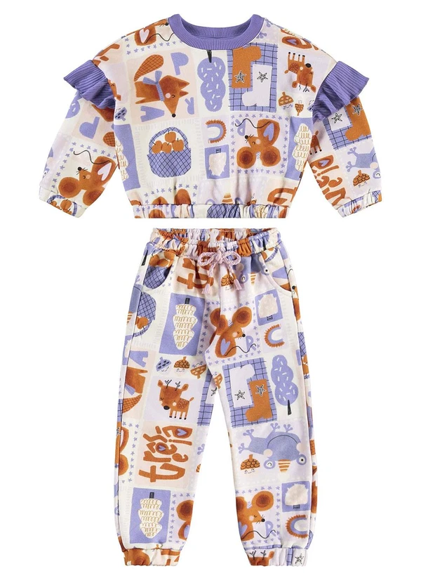 Três e Já - Conjunto Blusão e Calça Bege 2