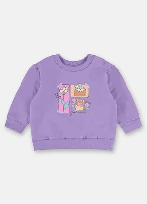 Up Baby - Conjunto Blusão e Calça Cotton Roxo - UP BABY