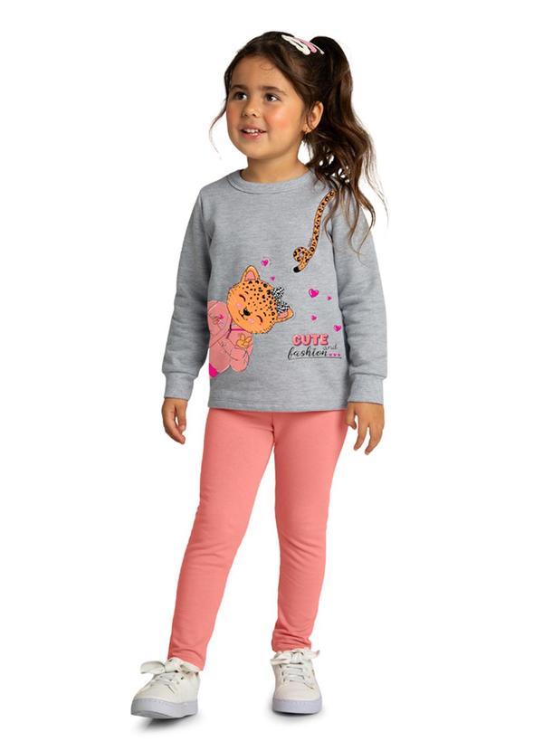 Marlan - Conjunto Blusão e Calça em Molecotton Cinza