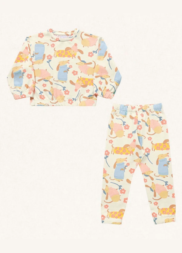 Fakini Kids - Conjunto Blusão e Calça Estampado