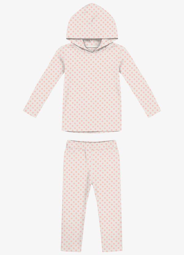Rovi Kids - Conjunto Blusão e Calça Feminino Bege