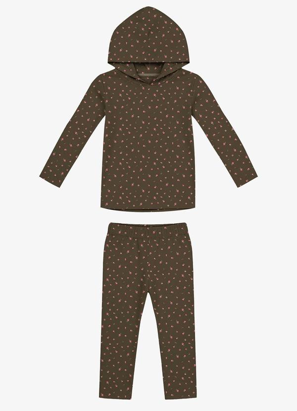 Rovi Kids - Conjunto Blusão e Calça Feminino Verde