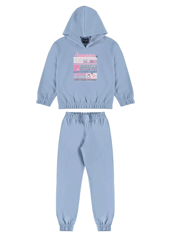 Guloseima - Conjunto Blusão e Calça Infantil Azul