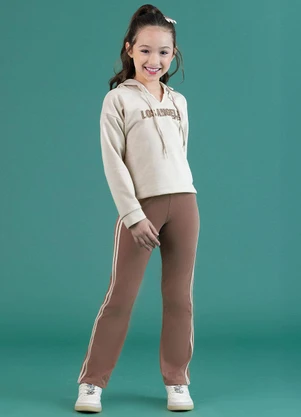 Soft Bonni - Conjunto Blusão e Calça Infantil Bege Névoa - SOFT BONNI
