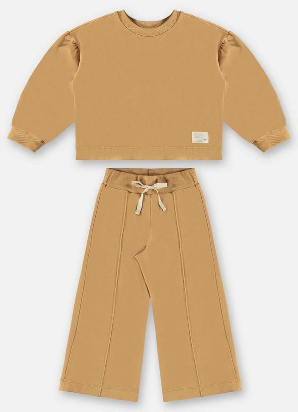Up Baby - Conjunto Blusão e Calça Infantil Marrom