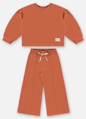 Up Baby - Conjunto Blusão e Calça Infantil Marrom - UP BABY