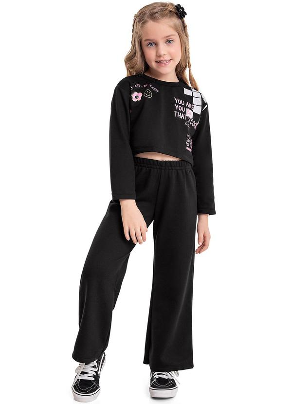Bee Loop - Conjunto Blusão e Calça Infantil Preto