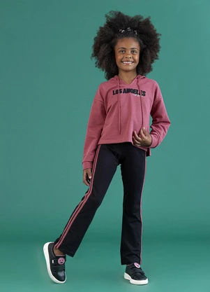 Soft Bonni - Conjunto Blusão e Calça Infantil Rosa Malva - SOFT BONNI