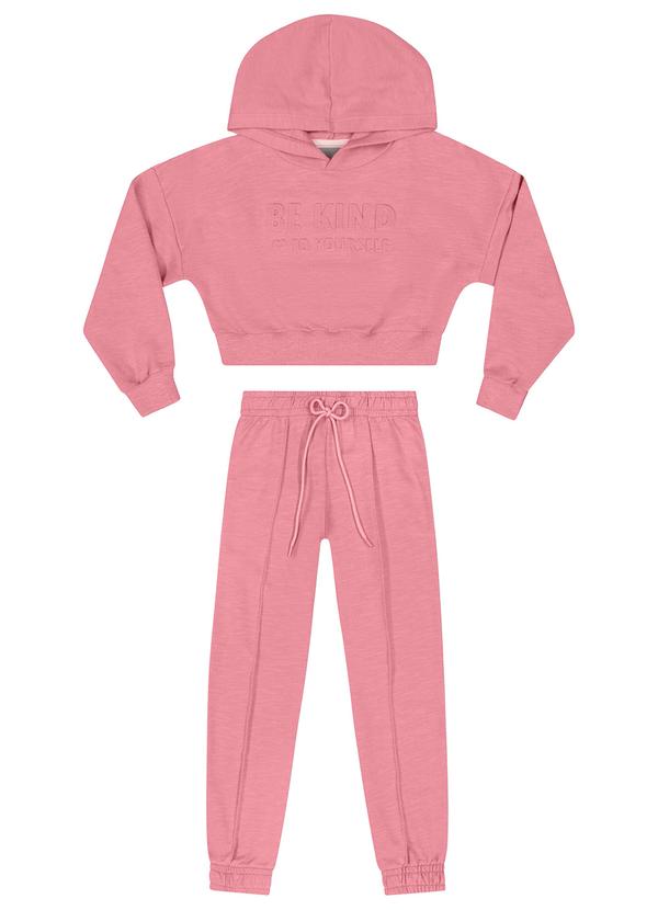 Quimby - Conjunto Blusão e Calça Infantil Rosa