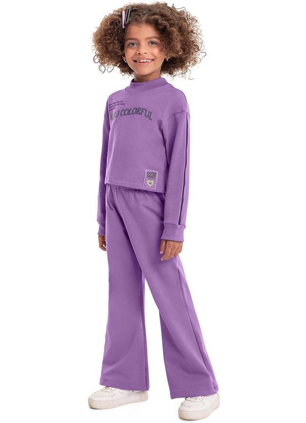Bee Loop - Conjunto Blusão e Calça Infantil Roxo
