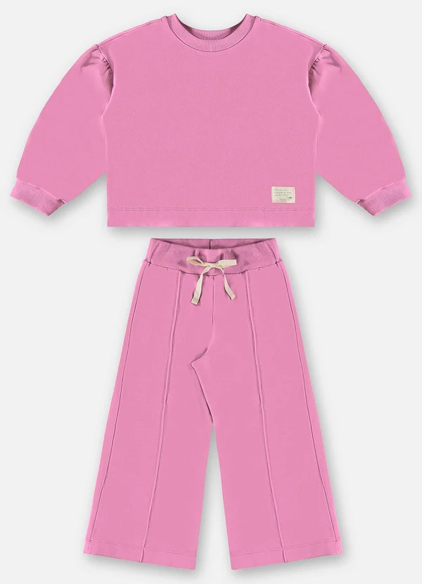 Up Baby - Conjunto Blusão e Calça Infantil Roxo
