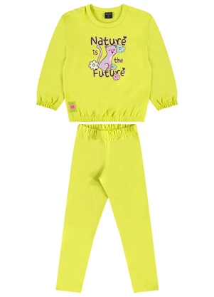 Guloseima - Conjunto Blusão e Calça Infantil Verde - GULOSEIMA