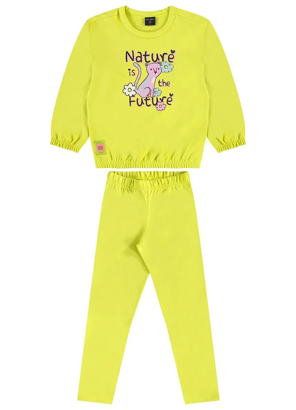Guloseima - Conjunto Blusão e Calça Infantil Verde