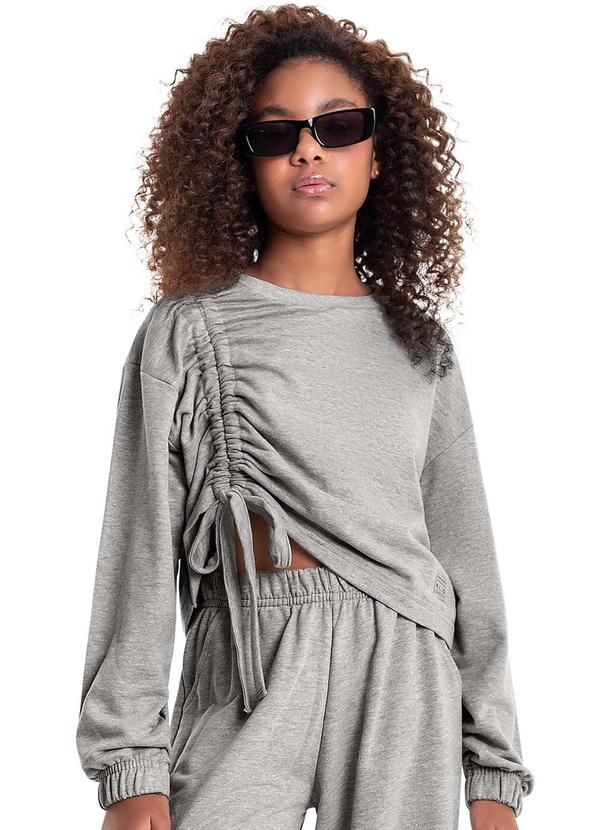 Gloss - Conjunto Blusão e Calça Juvenil Cinza