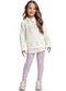 Quimby - Conjunto Blusão e Calça Legging Roxo - variação: Bege