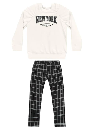 Quimby - Conjunto Blusão e Calça Legging Bege - QUIMBY
