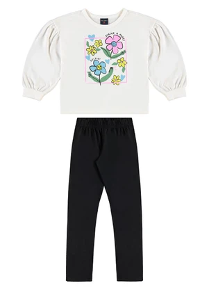 Guloseima - Conjunto Blusão e Calça Legging Branco - GULOSEIMA