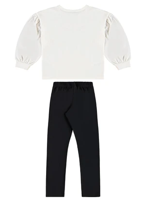 Guloseima - Conjunto Blusão e Calça Legging Branco - GULOSEIMA