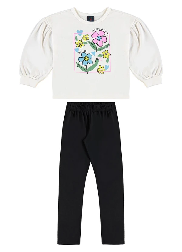 Guloseima - Conjunto Blusão e Calça Legging Branco