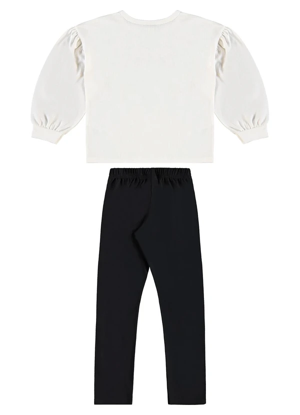 Guloseima - Conjunto Blusão e Calça Legging Branco 2